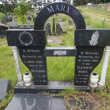 MARX Benjamin 1922-1983 &amp; Elizabeth Maria 1925-2000
