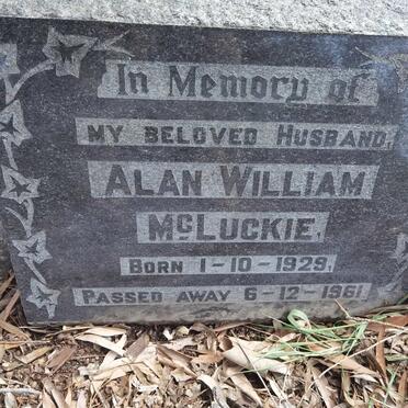 MCLUCKIE Alan William 1929-1961