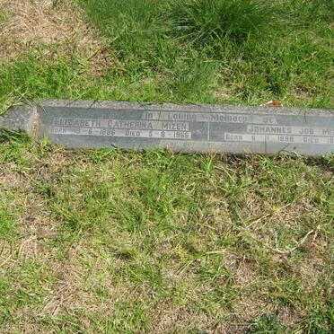 MIZEN Johannes Job 1898-1957  &amp; Elizabeth Catherina 1886-1966