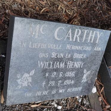 McCARTHY William Henry 1956-1984