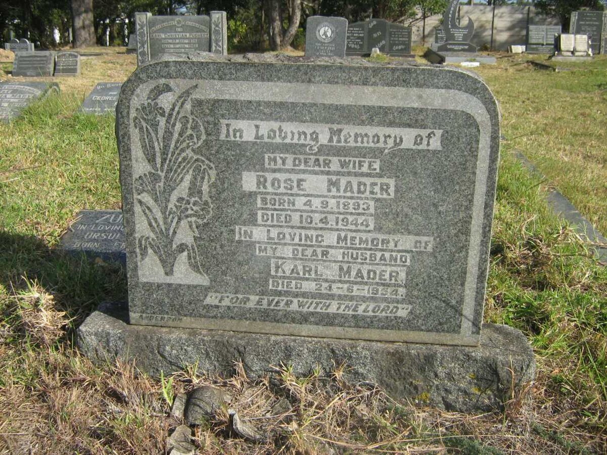 MADER Karl -1954 :: MADER Rose 1893-1944