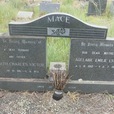 MACE Joseph Charles Victor 1919-1973 &amp; Adelaide Emilie Lydia 1912-1984