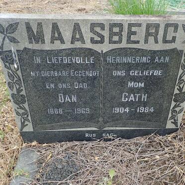 MAASBERG Dan 1888-1969 &amp; Cath 1904-1984