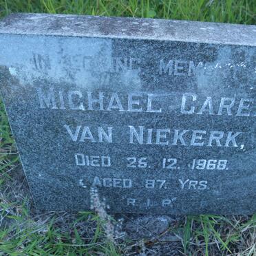 NIEKERK Michael Carel, van -1968