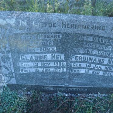 NEL Ferdinand 1891-1951 &amp; Claudie 1893-1970