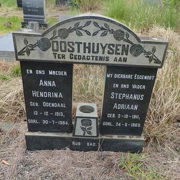OOSTHUYSEN Stephanus Adriaan 1911-1969 &amp; Anna Hendrina ODENDAAL 1913-1984