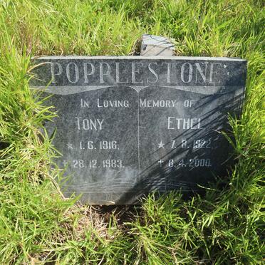 POPPLESTONE Tony 1916-1983 &amp; Ethel 1922-2000