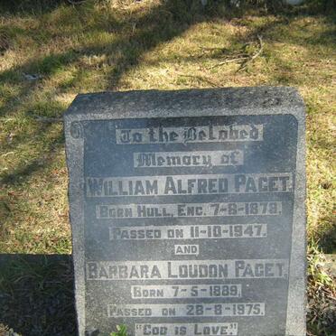 PAGET William Alfred 1878-1947 &amp; Barbara Loudon 1889-1975