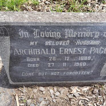 PAGE Archibald Ernest 1889-1960