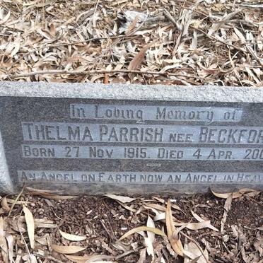 PARRISH Thelma nee BECKFORD 1915-2007
