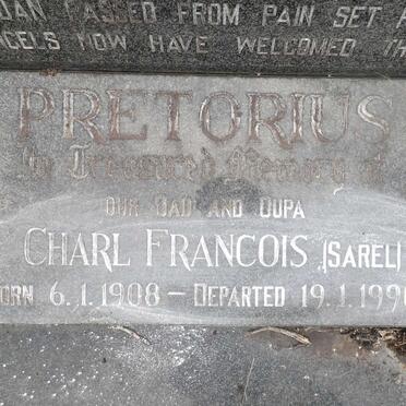 PRETORIUS Charl Francois 1908-1990 &amp; Claribel Margaret 1909-1976