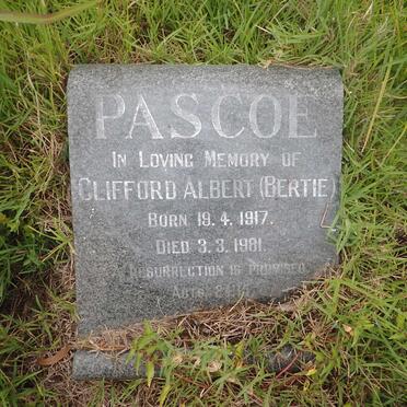 PASCOE Clifford Albert 1917-1981