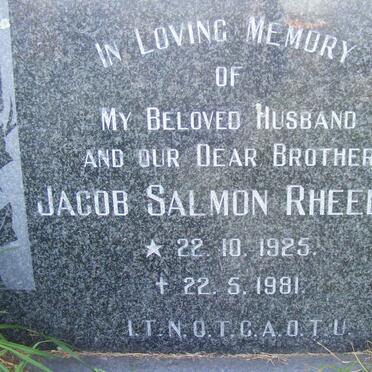 RHEEDER Jacob Salmon 1925-1981