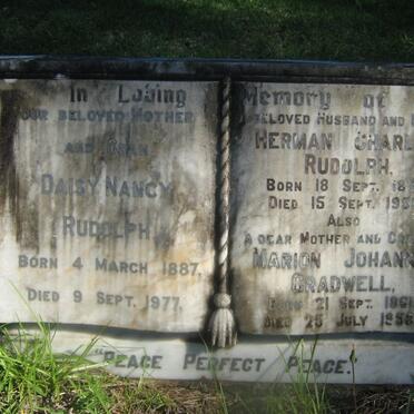 RUDOLPH Herman Charles 1877-1950 &amp; Daisy Nancy GRADWELL 1887-1977