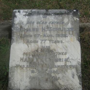 SCHULZE Richard H. -1926 &amp; Harriet Catherine -1895