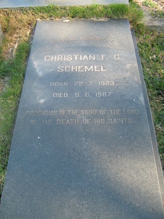 SCHEMEL Christian F.G. 1923-1987