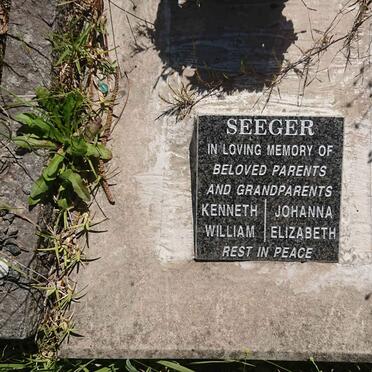 SEEGER Kenneth William &amp; Johanna Elizabeth