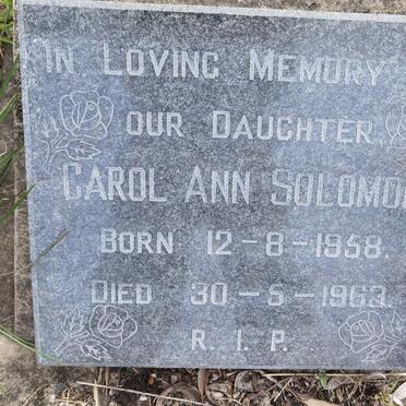 SOLOMON Carol Ann 1958-1963