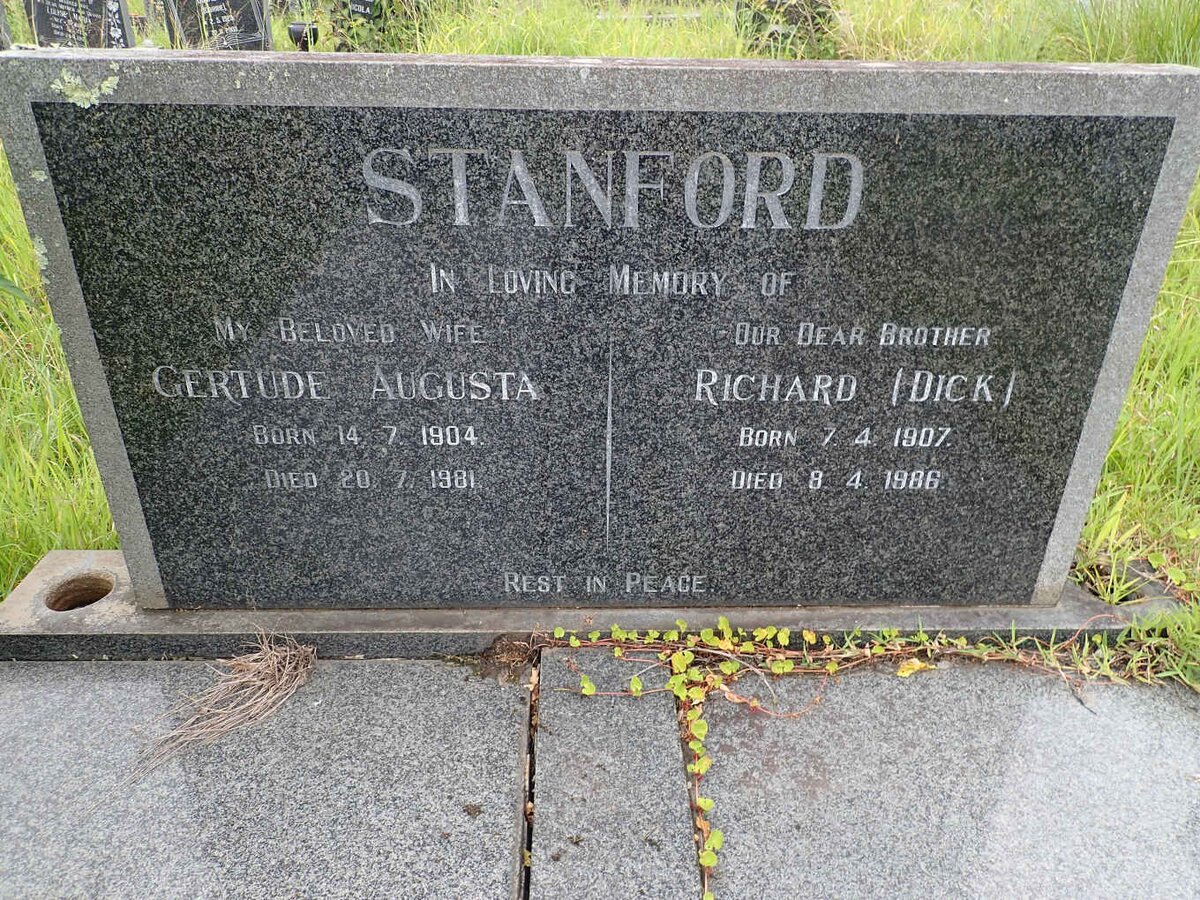 STANFORD Richard 1907-1986 &amp; Gertrude Augusta 1904-1981