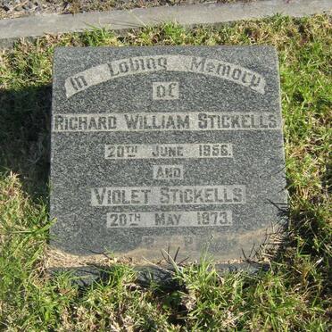 STICKELLS Richard William -1956 &amp; Violet -1973