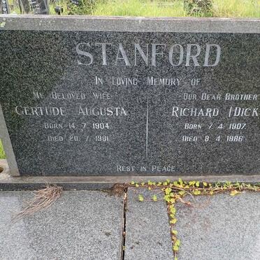 STANFORD Richard 1907-1986 &amp; Gertrude Augusta 1904-1981