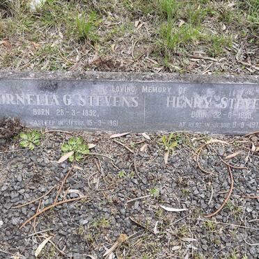 STEVENS Henry 1888-1973 & Cornelia G. 1892-1961