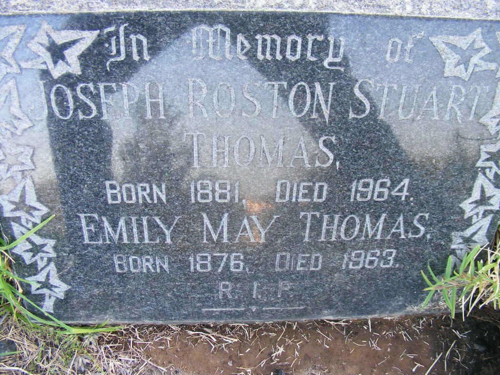 THOMAS Joseph Roston Stuart 1881-1961 &amp; Emily May 1876-1963