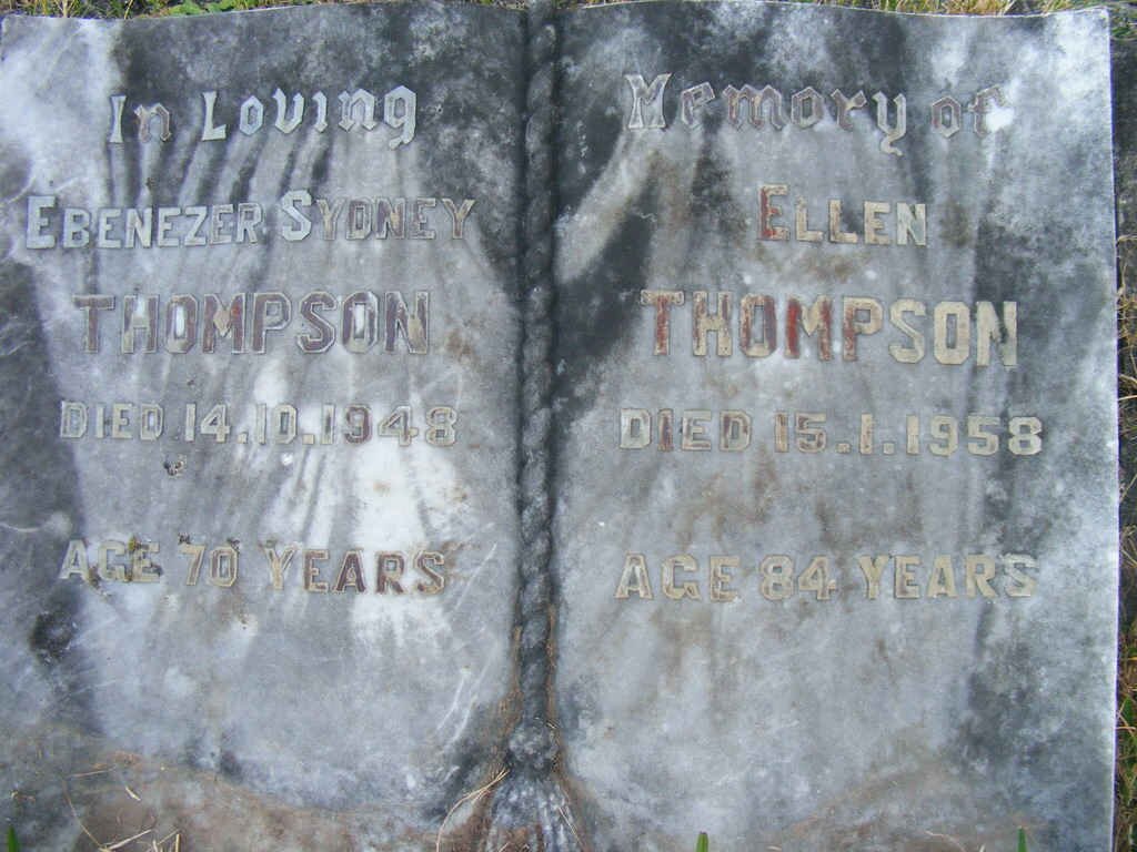 THOMPSON Ebenezer Sydney -1948 &amp; Ellen -1958