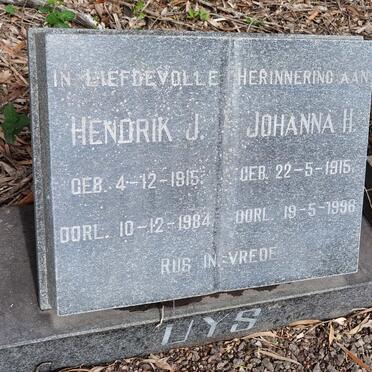 UYS Hendrik J. 1915-1984 & Johanna H. 1915-1998