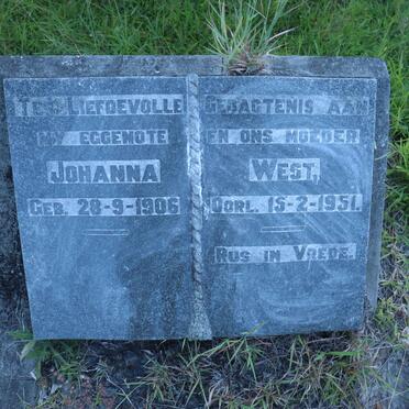 WEST Johanna 1906-1951