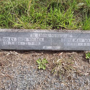 WALDEK Dudley Simon 1894-1961 & Edith May 1898-1982