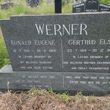 WERNER Ronald Eugene 1913-1969 &amp; Gertrud Elsa 1914-2005