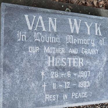 WYK Hester, van 1907-1983