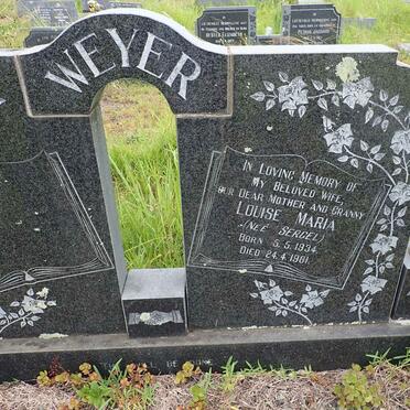 WEYER Louise Maria nee SERGEL 1934-1981