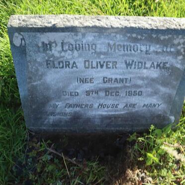 WIDLAKE Flora Oliver nee GRANT -1950