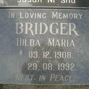 BRIDGER Hilda Maria 1908-1992