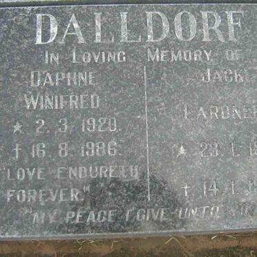 DALLDORF Lardner 1921-1991 &amp;  Daphne Winifred 1920-1986