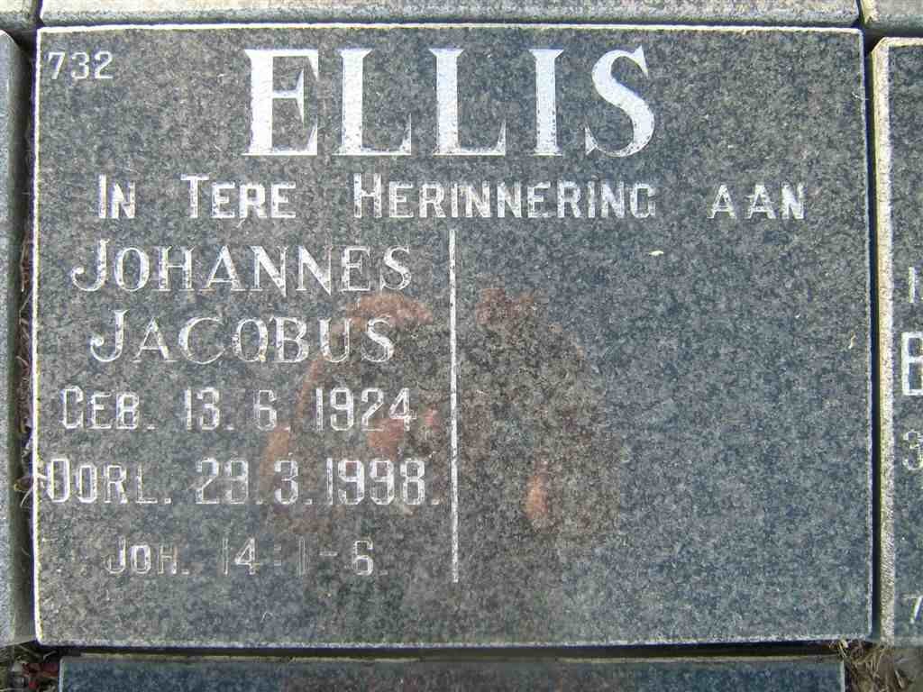 ELLIS Johannes Jacobus 1924-1998