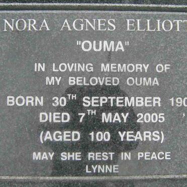 ELLIOTT Nora Agnes 1904-2005