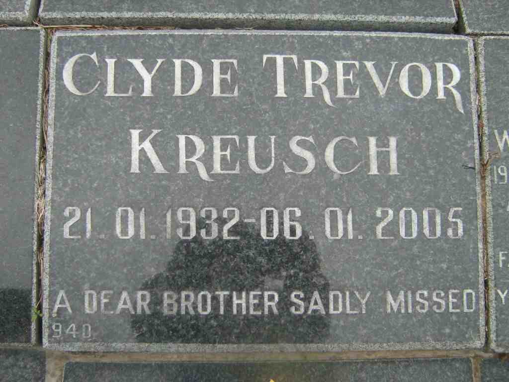 KREUSCH Clyde Trevor 1932-2005