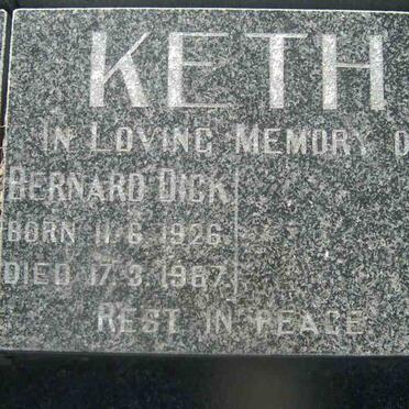 KETH Bernard Dick 1926-1987