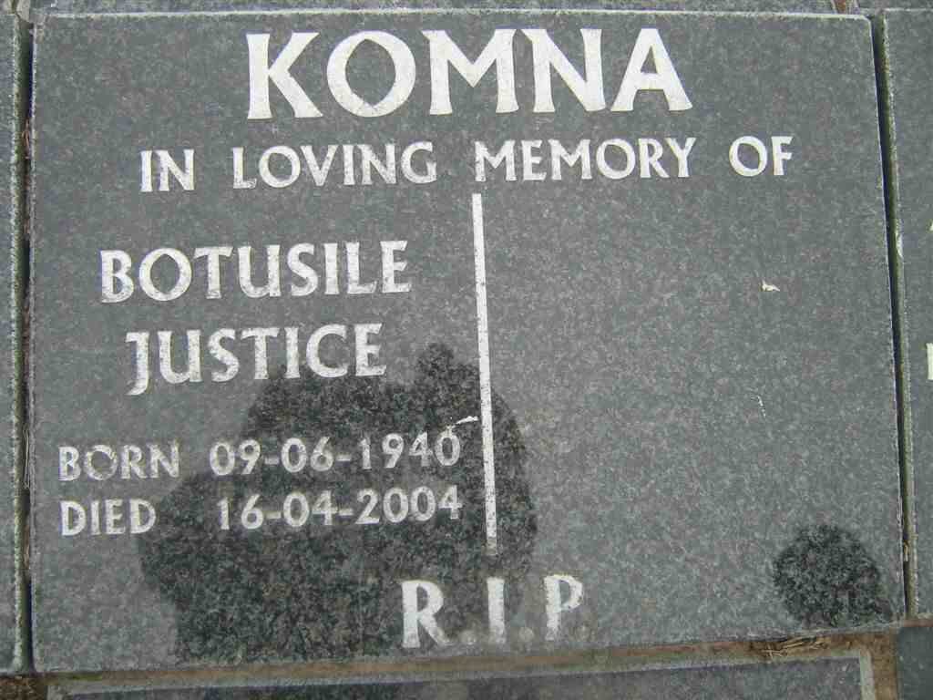 KOMNA Botusile Justice 1940-2004