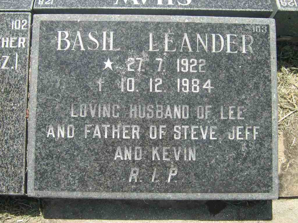 LEANDER Basil 1922-1984