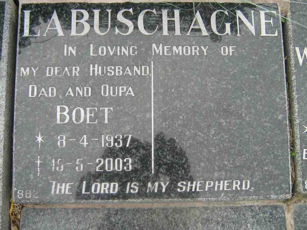 LABUSCHAGNE Boet 1937-2003