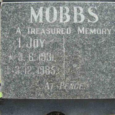 MOBBS I. Joy 1931-1985