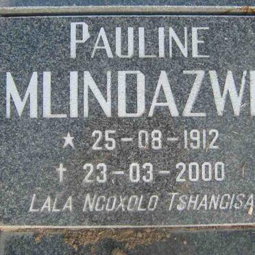 MLINDAZWE Pauline 1912-2000