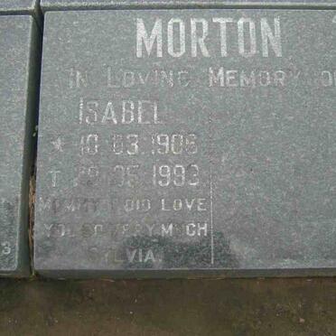 MORTON Isabel 1906-1993 (R20)