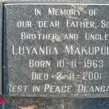 MAKUPULA Luyanda 1963-2001
