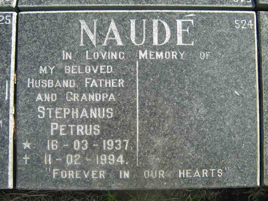 NAUDE Stephanus Petrus 1937-1994