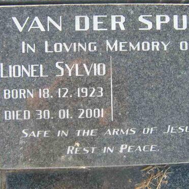 SPUY Lionel Sylvio, van der 1923-2001